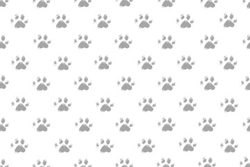 Paw prints seamless pattern abstract background 