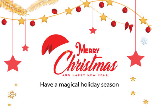 merry christmas and happy new year 2026 card design