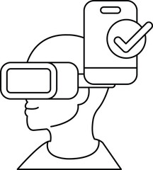 A man wearing a virtual reality headset with a cell phone in his hand