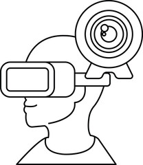 A man wearing a virtual reality headset