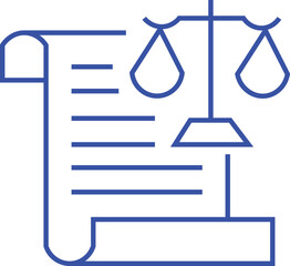 &ldquo;Legal Document with Justice Scale Icon &ndash; Law, Compliance & Policy Outline Vector&rdquo;