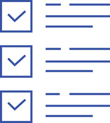 Checklist Icon | Task List Checkmark Symbol | Minimal Line Style Vector