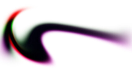 Abstract Swirling Form in Red Green Black Magenta and Purple Tones gradient