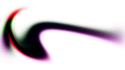 Abstract Swirling Form in Red Green Black Magenta and Purple Tones gradient