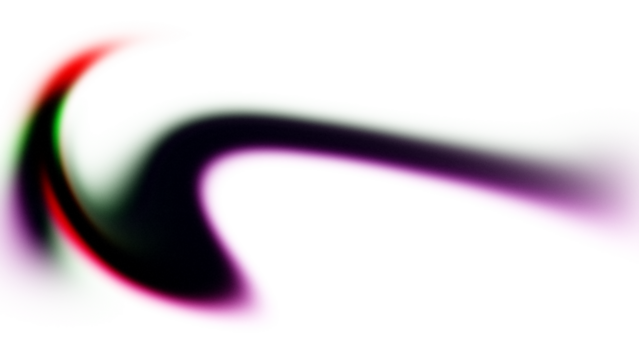 Abstract Swirling Form in Red Green Black Magenta and Purple Tones gradient