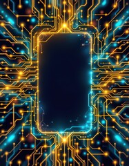 Futuristic Smartphone Digital Network