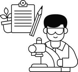 A man is holding a pencil and writing on a clipboard