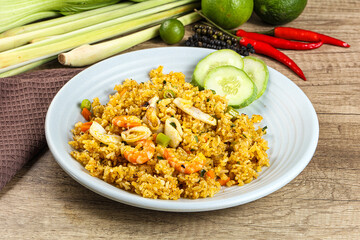Asian Fried rice with seafood
