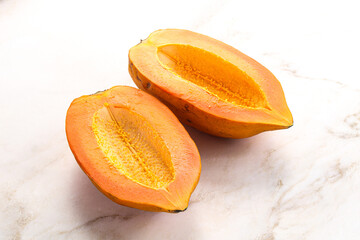 Ripe sweet tropical exotic papaya