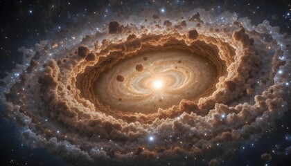 Stellar Birth in Vibrant Galaxy Nebula with Bright Stars and Cosmic Clouds – 4K Space Artwork