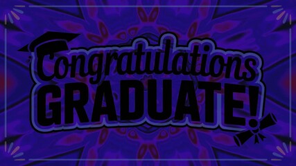 Celebrate success with a vibrant tunnel video loop for graduates in a seamless display of colors and patterns