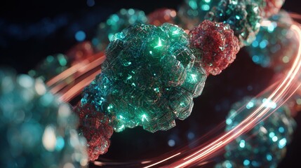 Abstract Molecular Structure Visualization