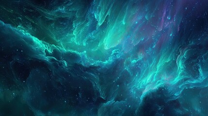 Abstract Colorful Space Nebula Background