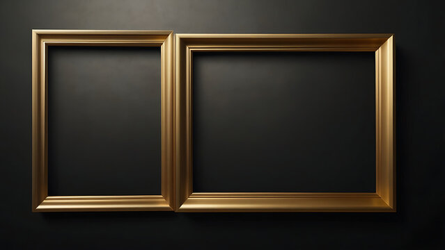 gold frame on a wooden wall