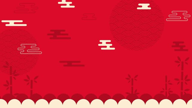 Asian Chinese Copy Space animation background. Ideal for Chinese New Year, festive intros, cultural promos, and celebration themed videos.