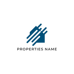 ILLUSTRATION BLUE COLOR HOME. BUILDING ARCHITECTURE SIMPLE MINIMALIST LOGO ICON DESIGN VECTOR. GOOD FOR REAL ESTATE, PROPERTY INSDUSTRY