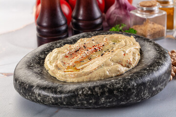 Chickpea vegan hummus dip spread