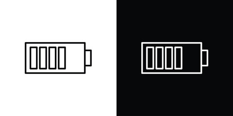 Battery icon. Premium pictogram isolated on a white background.