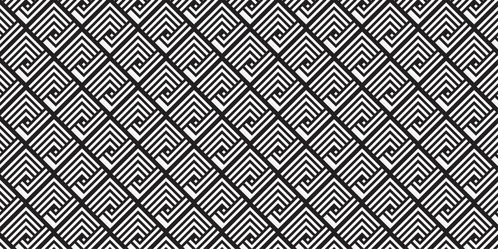 black and white fabric chevron metallic line geometric pattern square texture textile overlap design.	
