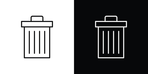 Bin icon. Premium pictogram isolated on a white background.