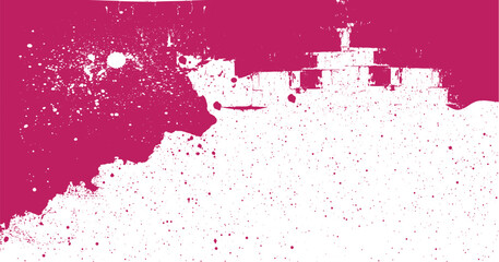 grunge sandblast, Grunge background red and white. Texture of chips, cracks, scratches, scuffs, dust, dirt. Dark monochrome surface. Old vintage vector pattern.eps10