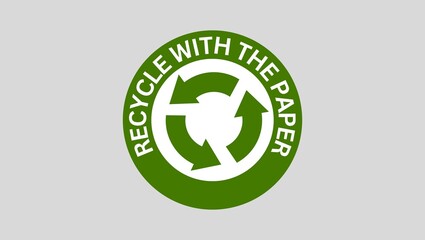 Obraz premium RECYCLE WITH THE PAPER 