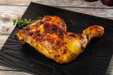 Roasted chicken leg with spices