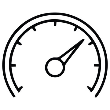 Modern speed gauge icon symbolizing progress and performance, perfect for business growth and efficiency concepts.