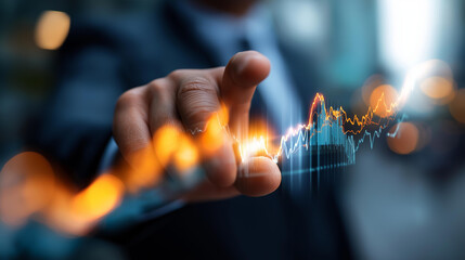 Data centric decision strategies visualization faceless businesses studying market trends defocused analytics background informed choices support strategic growth initiatives