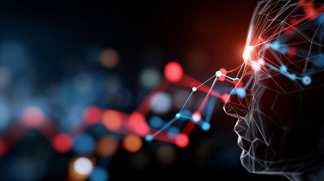 AI big data DMS business analytics faceless integration visualization defocused advanced technologies background graph analysis business intelligence market trends - Powered by Adobe