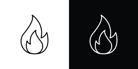 Fire icon. Premium pictogram isolated on a white background.