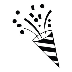 Celebrate success with a burst of festive confetti from a party popper, creating joyful moments and exciting announcements