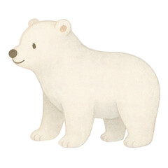 Fototapeta premium A charming collection of watercolor winter cute bear illustrations featuring soft, hand-painted textures and warm pastel tones. Each bear is shown enjoying cozy winter activities.