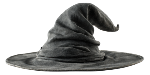 Old Witch Hat with Wide Brim for Halloween Costume Accessory