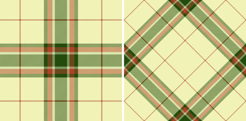 Background pattern check of vector fabric plaid with a tartan textile seamless texture. Set in nature colors for latest trends in modern everyday fashion prints.