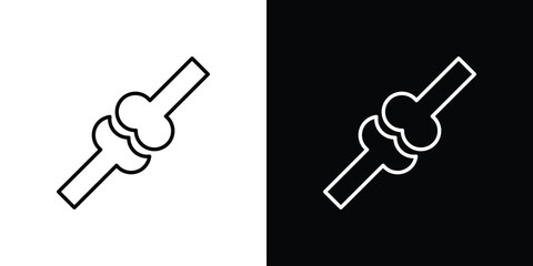 Joint icon. Premium pictogram isolated on a white background.