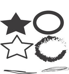 set of vector stars on white background