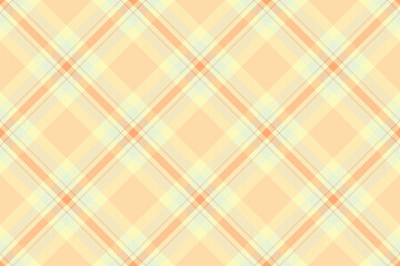 Postcard check texture fabric, panel background seamless vector. Madras tartan plaid pattern textile in light and navajo white colors.