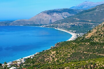 Albanian coast of Ionian Sea. South Albania