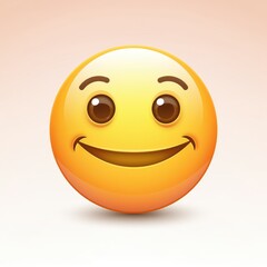 Fototapeta premium Smiling Emoji Face smile happy yellow icon illustration expression emotion positive cheerful joy cartoon character graphic design