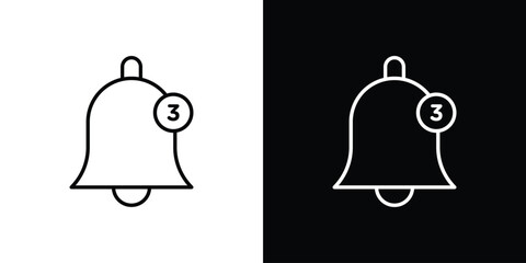 Notification bell icon. Premium pictogram isolated on a white background.