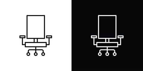 Office chair icon. Premium pictogram isolated on a white background.