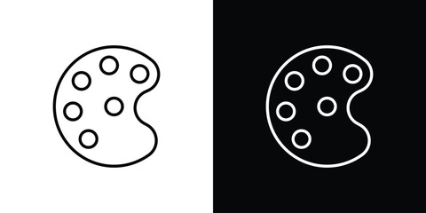 Palette icon. Premium pictogram isolated on a white background.