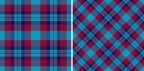 Seamless plaid tartan of vector pattern textile with a check background texture fabric. Set in night colors for eco friendly packaging ideas products.
