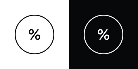 Percentage icon. Premium pictogram isolated on a white background.