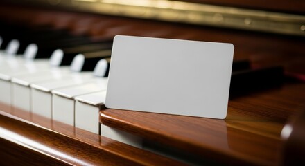 Blank Card on Piano Keys - A Musical Invitation.