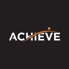 Achieve logo design wordmark  typography font text vector inspiration.