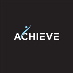 Achieve logo design wordmark  typography font text vector inspiration.