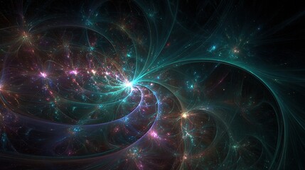 Abstract Colorful Space Galaxy Nebula