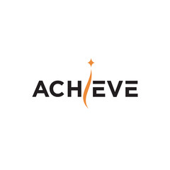 Achieve logo design wordmark  typography font text vector inspiration.